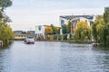 River Spree with the rear part of the German Federal Chancellery Bundeskanzleramt in Berlin Royalty Free Stock Photo