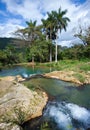 River with stages in park of Soroa. Cuba.