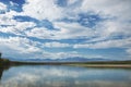 River in steppe. prairie