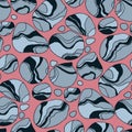 River stones hand drawn seamless pattern Royalty Free Stock Photo