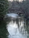 River stream during twilight Royalty Free Stock Photo