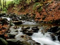 A river stream of water jumps over rocks. Royalty Free Stock Photo