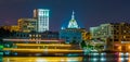 River Street at Twilight in Savannah Georgia Royalty Free Stock Photo