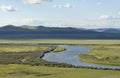 River in summer prairies Royalty Free Stock Photo