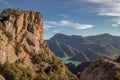 A river surrounded by mountains in Llosa del Cavall swamp in Catalonia Royalty Free Stock Photo