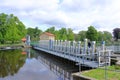 River Svartan downtown Orebro in Sweden Royalty Free Stock Photo