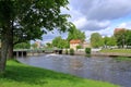 River Svartan downtown Orebro in Sweden Royalty Free Stock Photo