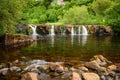 River Swale flows over Wain Wath Force Royalty Free Stock Photo