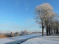 River Sysa in Silute town, Lithuania Royalty Free Stock Photo