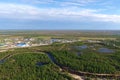 river in the taiga near the town of New Urengoy