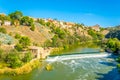 River Tajo viewed from Puente San Martin at Toledo, Spain Royalty Free Stock Photo