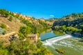River Tajo viewed from Puente San Martin at Toledo, Spain Royalty Free Stock Photo