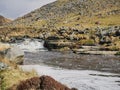 River Tavy cascading over rocks through the Tavy Cleave, Dartmoor National Park, Devon, UK