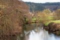River Taw at Eggesford in rural Devon, England, UK.