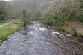 River Teign at Fingle Bridge, Devon Royalty Free Stock Photo