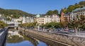 River Tepla in the historic center of Karlovy Vary