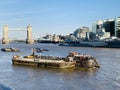 The river Thames known as the River Isis, is a river that flows through southern England including London. Royalty Free Stock Photo