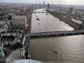 River Thames from the London Eye England Royalty Free Stock Photo