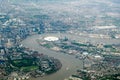 River Thames at North Greenwich - Aerial View