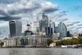 River Thames And Skyline With Modern Office Skyscraper Building Behind London Tower In The Center Of London, UK Royalty Free Stock Photo