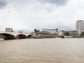 River Thames South Bank, London Royalty Free Stock Photo