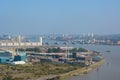 River Thames and Tidal Barrier at Greenwich. London. England Royalty Free Stock Photo