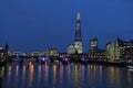 River Thames, Tower Bridge and The Shard, London at night Royalty Free Stock Photo