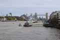 River Thames with view of London Tower Bridge Royalty Free Stock Photo