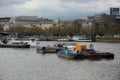 River Thames view of The Savoy Hotel, London, UK Royalty Free Stock Photo