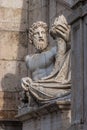 River Tiber ancient statue in Rome