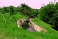A river to irigation in pandeglang banten indonesia with green view