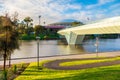 River Torrens Footbridge in Adelaide Royalty Free Stock Photo