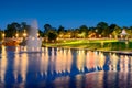 River Torrens and Fountain in Elder Park Royalty Free Stock Photo