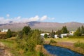 River in town of Akureyri in North Iceland Royalty Free Stock Photo