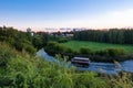 River tram on the Kamenka River in the ancient city of Suzdal