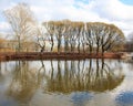 River and trees.