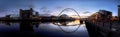 River Tyne Panorama Sunset Royalty Free Stock Photo