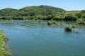 River Una on a summer day in Hrvatska Kostajnica, Croatia