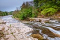 River Ure Flows over Aysgarth Lower Falls Royalty Free Stock Photo