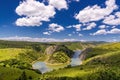River Uvac bending over a green canyon in Serbia Royalty Free Stock Photo
