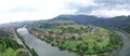River Vah near Strecno, Slovakia Royalty Free Stock Photo