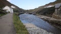 River Valency Boscastle Cornwall England UK flowing towards the harbour