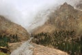 The river valley in Ala Archa National Park in May, Kyrgyzstan