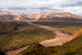 River Valley and Mountains Alaska Denali Range USA Royalty Free Stock Photo