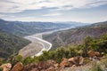 River Valley summer Landscape Distrct Gramsh Albania Royalty Free Stock Photo