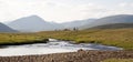 River Valley and Tepees of the Tsaatan People Royalty Free Stock Photo