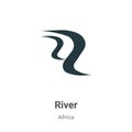 River vector icon on white background. Flat vector river icon symbol sign from modern africa collection for mobile concept and web