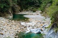 River view along Shakadang trail in taroko gorge national park i Royalty Free Stock Photo