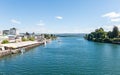 River view of Valdivia river terminal and fishmarket