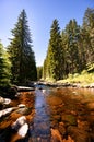 river Vydra in Sumava mountains. Modrava is a village in the Sumava National Park. Royalty Free Stock Photo
